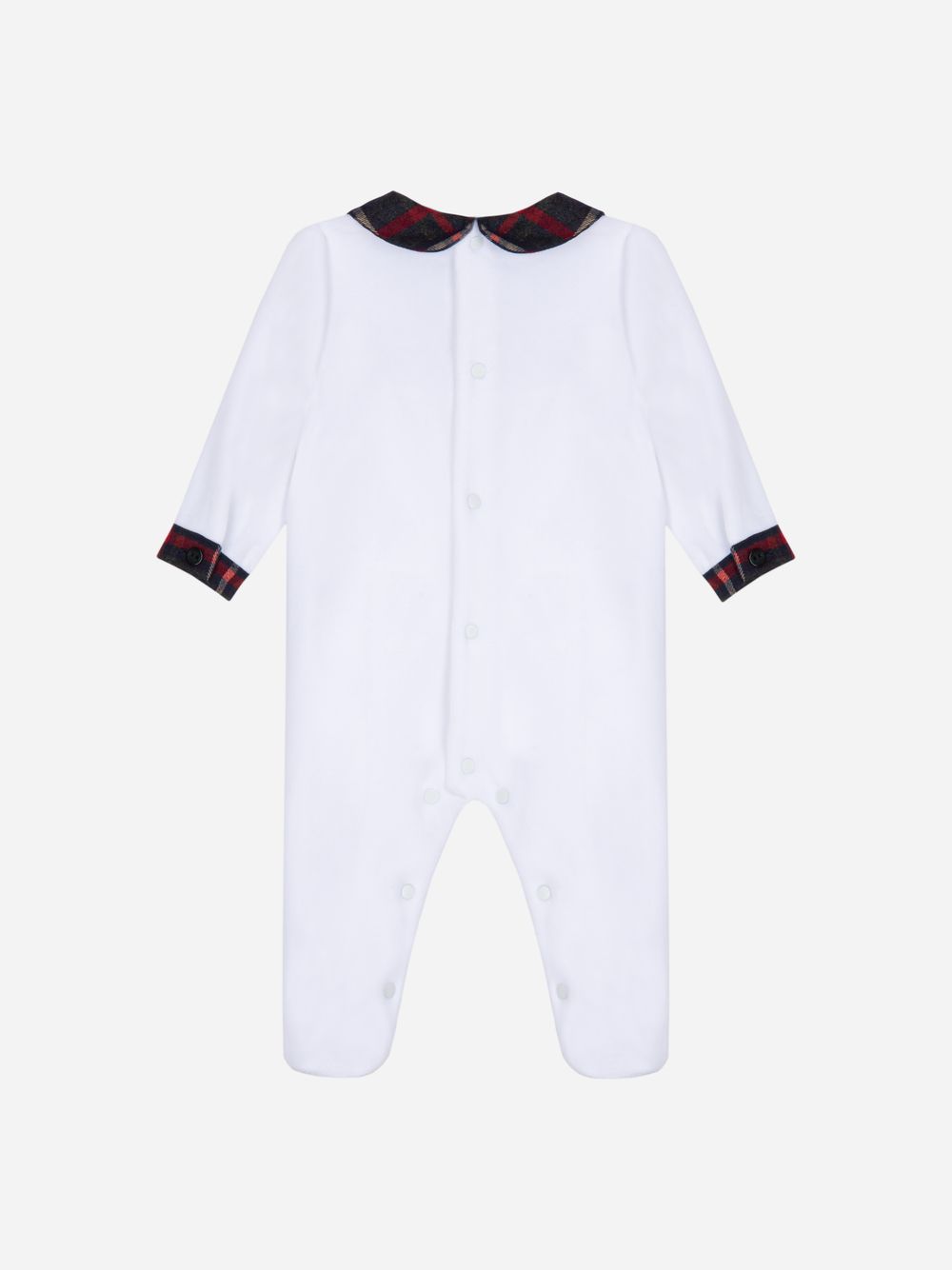 Bear and tartan babygrow