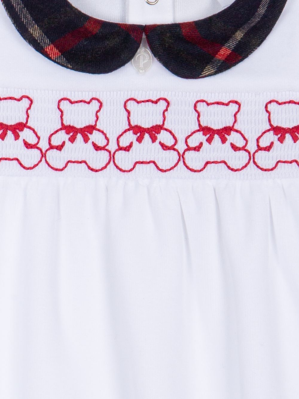 Bear and tartan babygrow