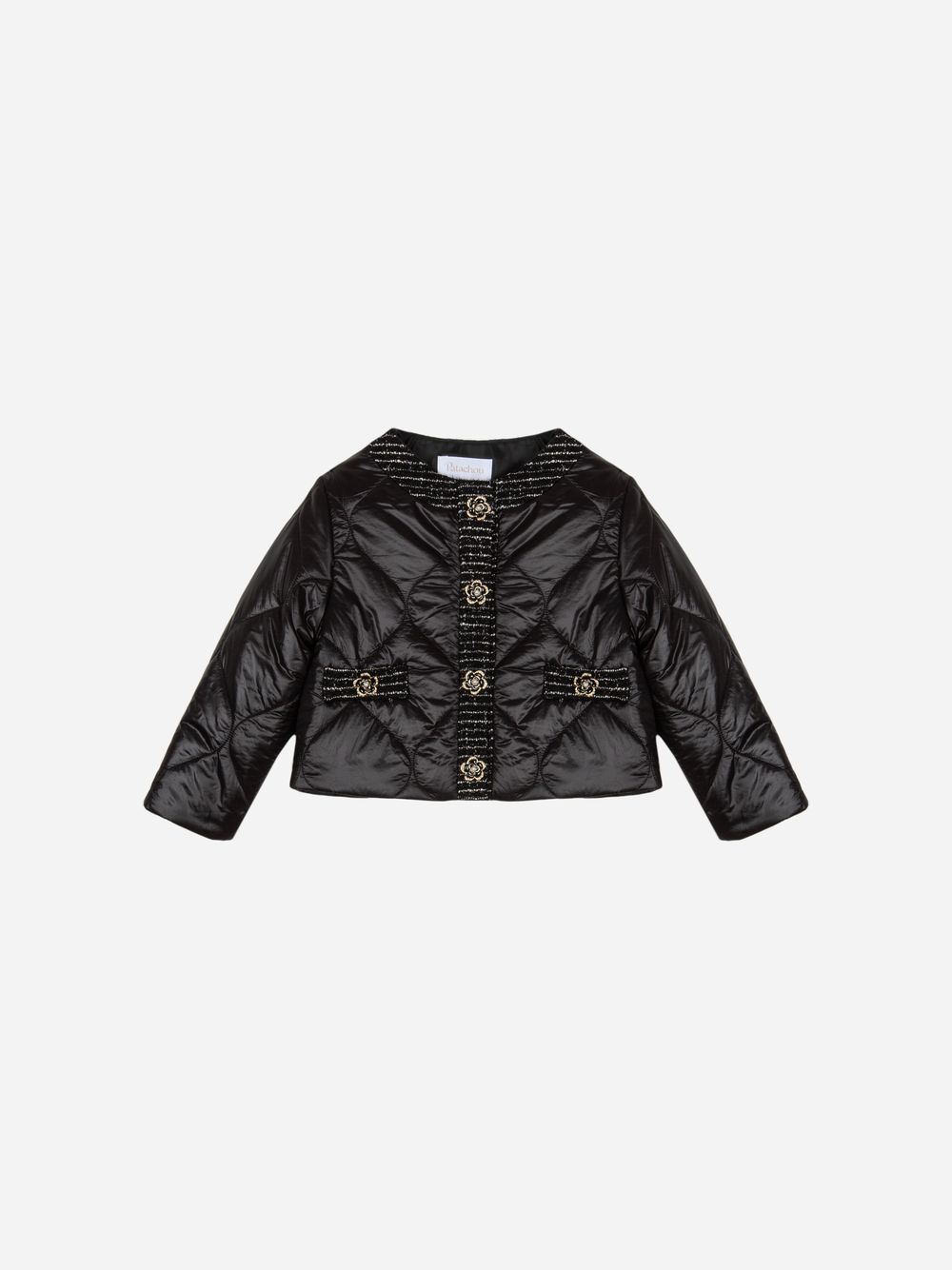 Black microfiber coat