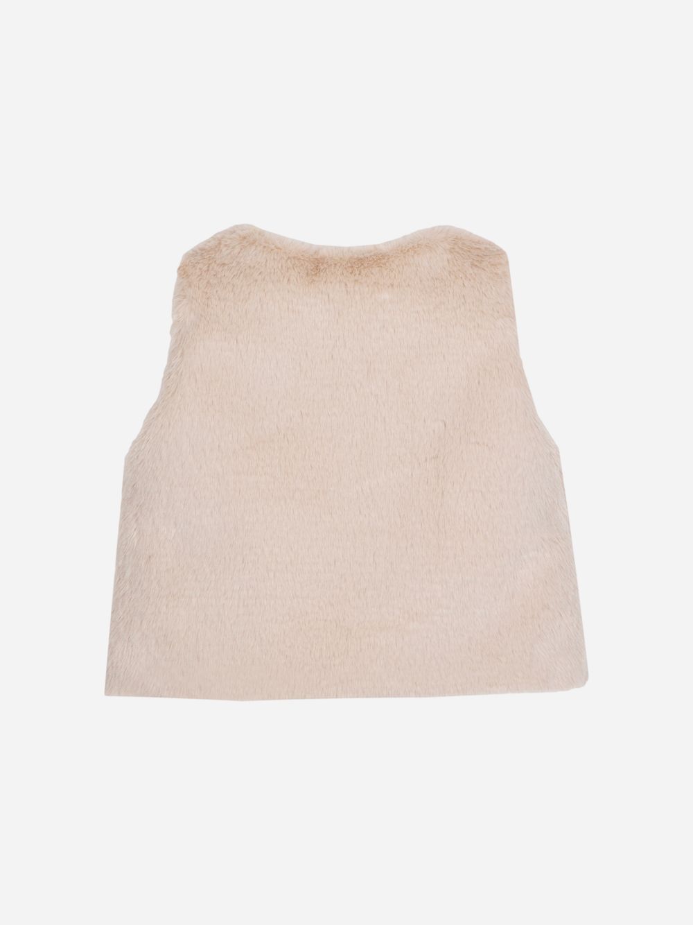 Beige fur vest