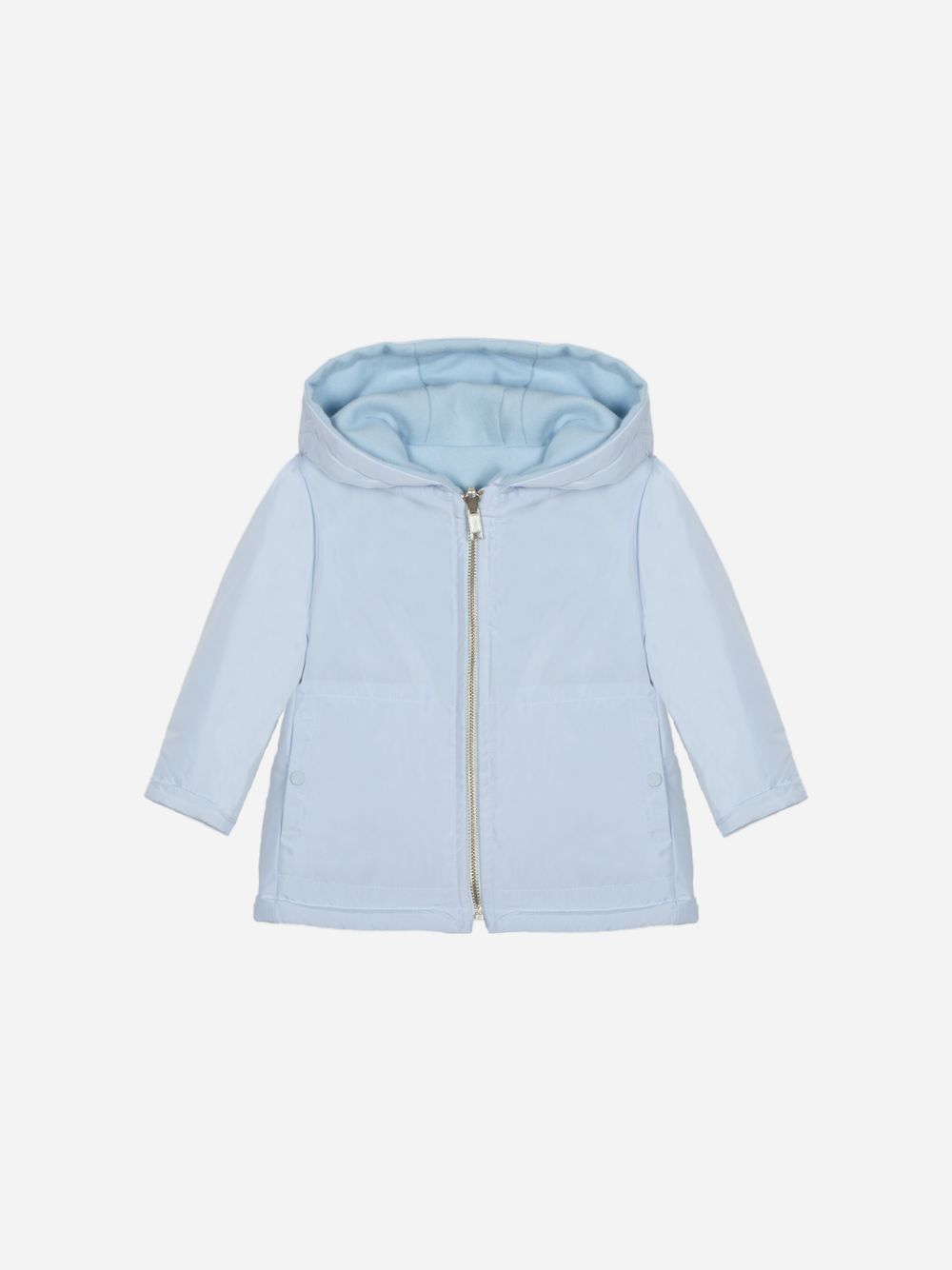 Light Blue reversible microfiber coat