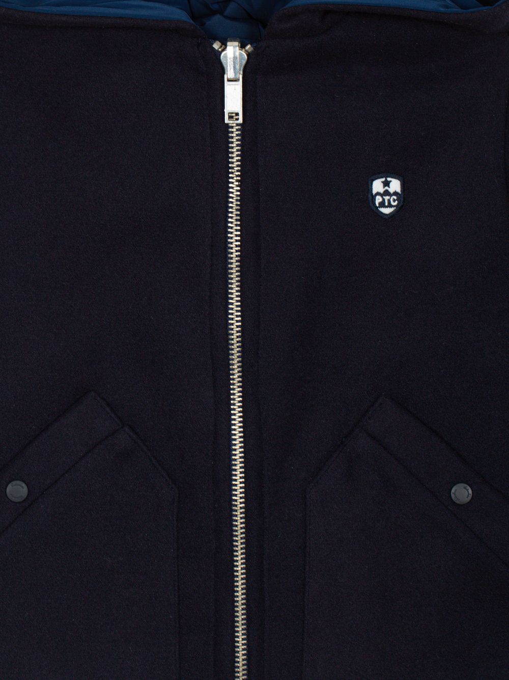Navy Blue reversible microfiber coat