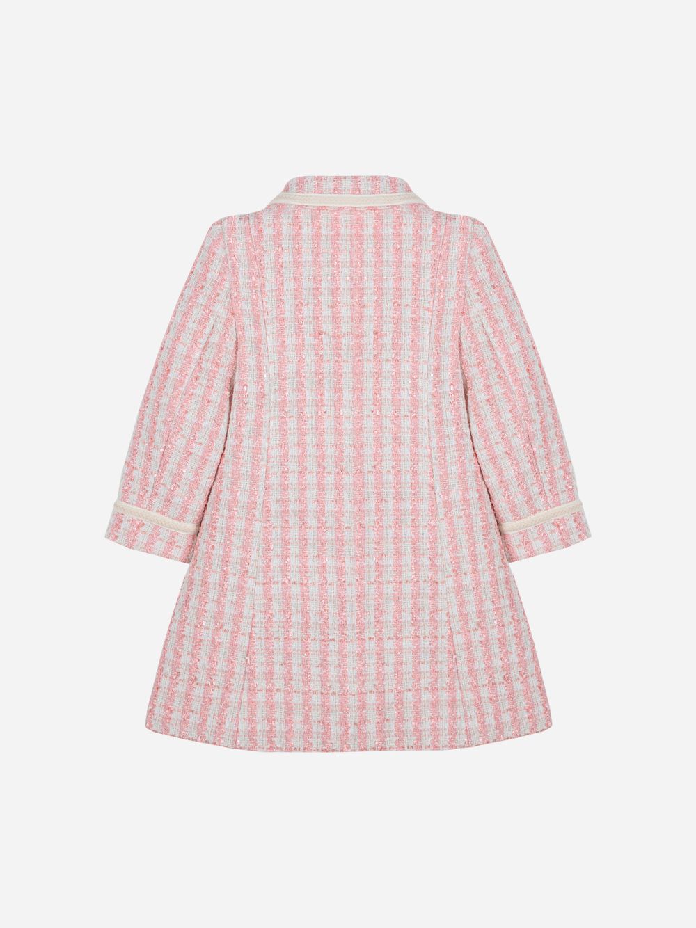 Pale pink tweed coat