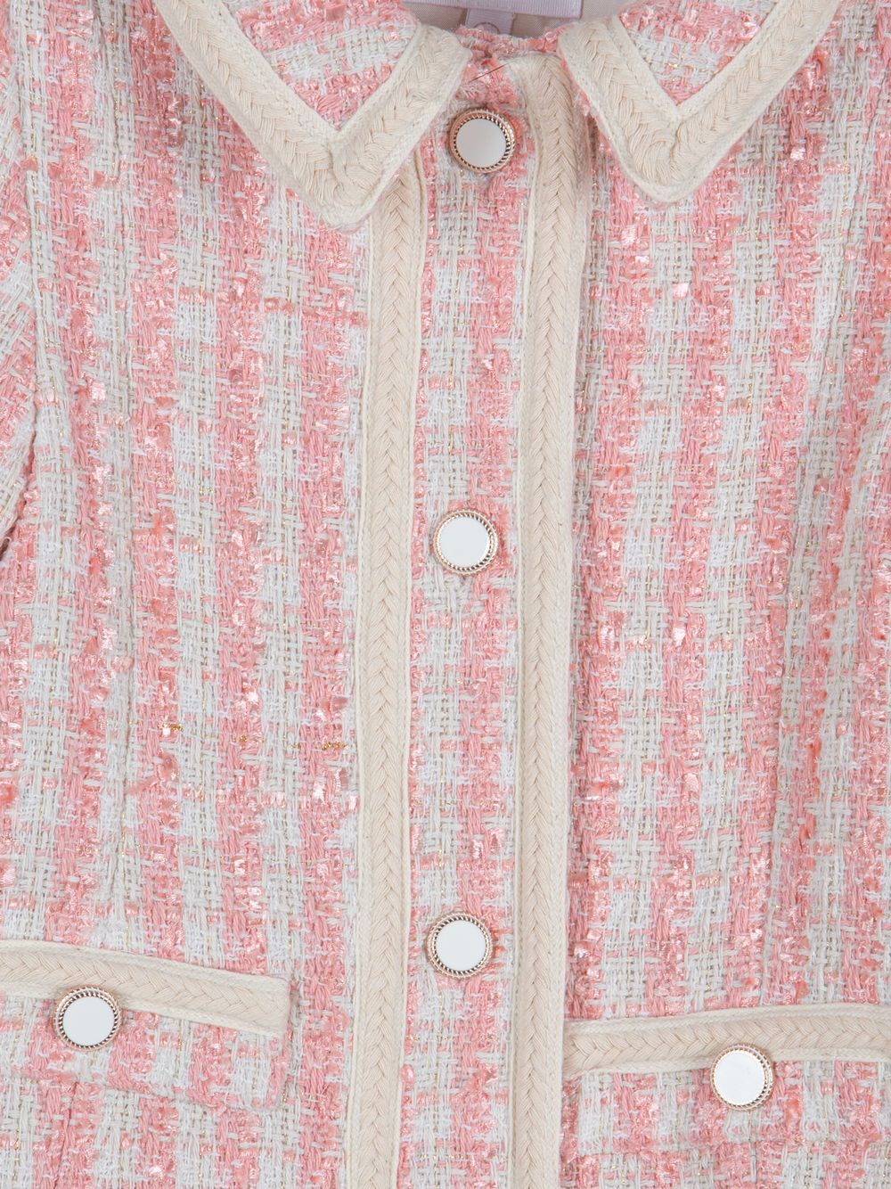Pale pink tweed coat