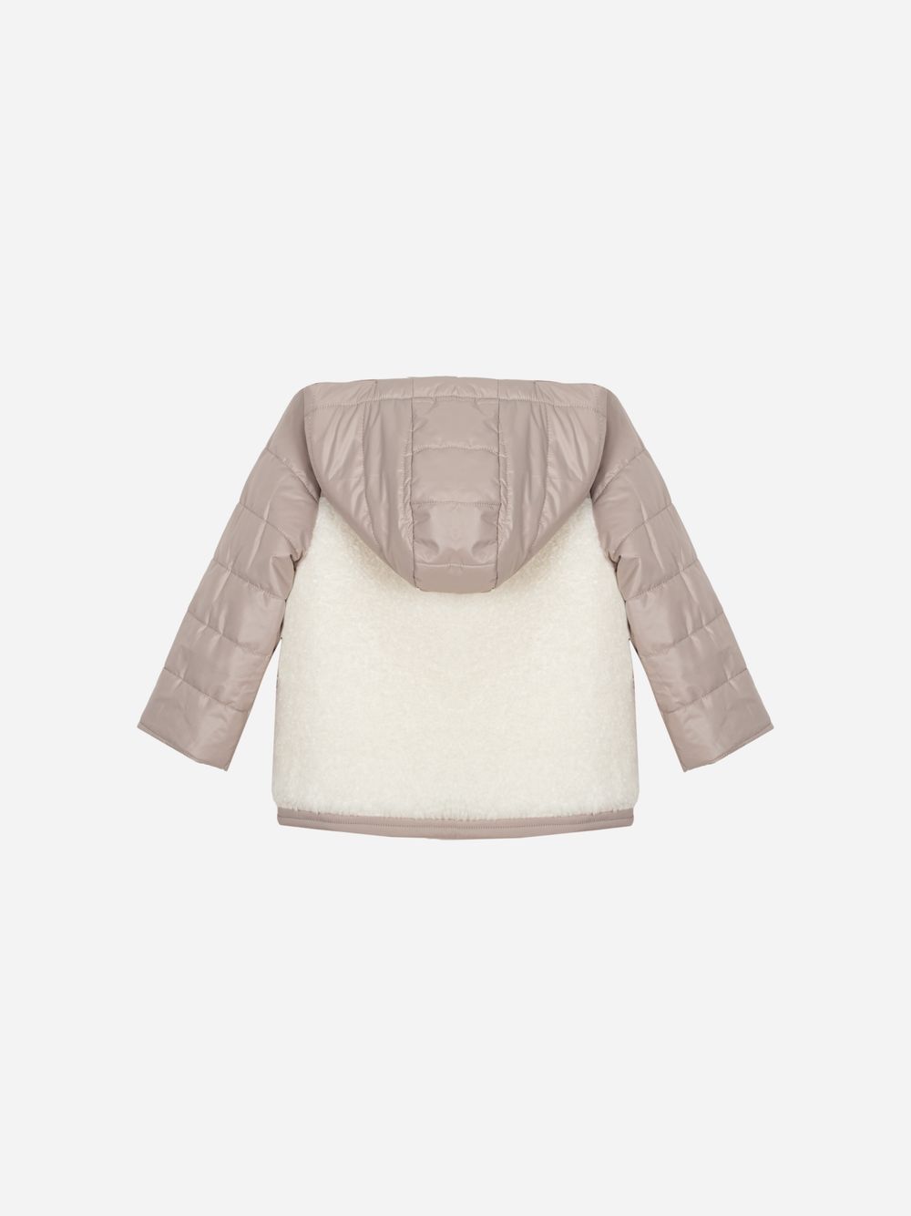 Microfiber and fur jacket
