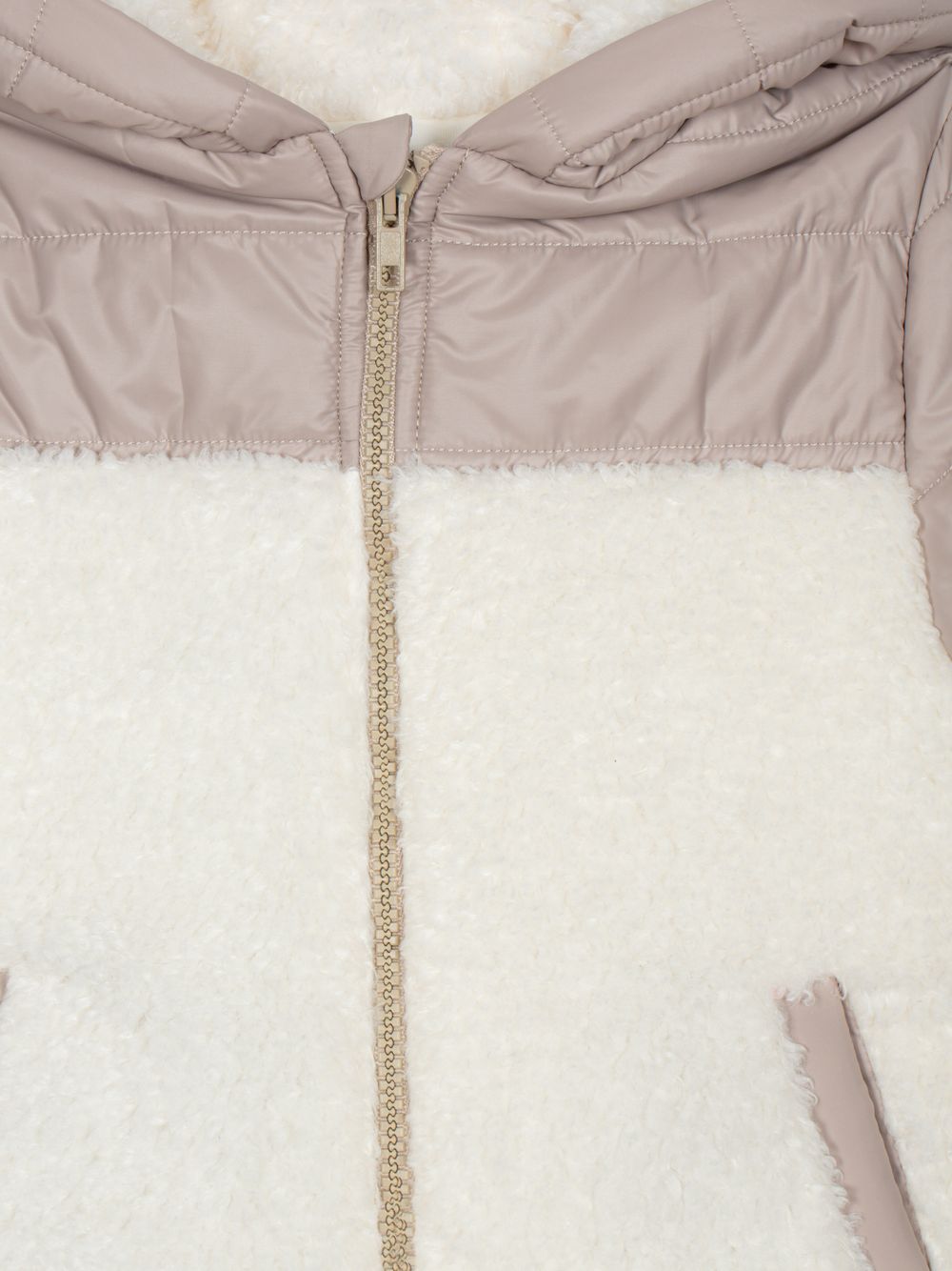 Microfiber and fur jacket