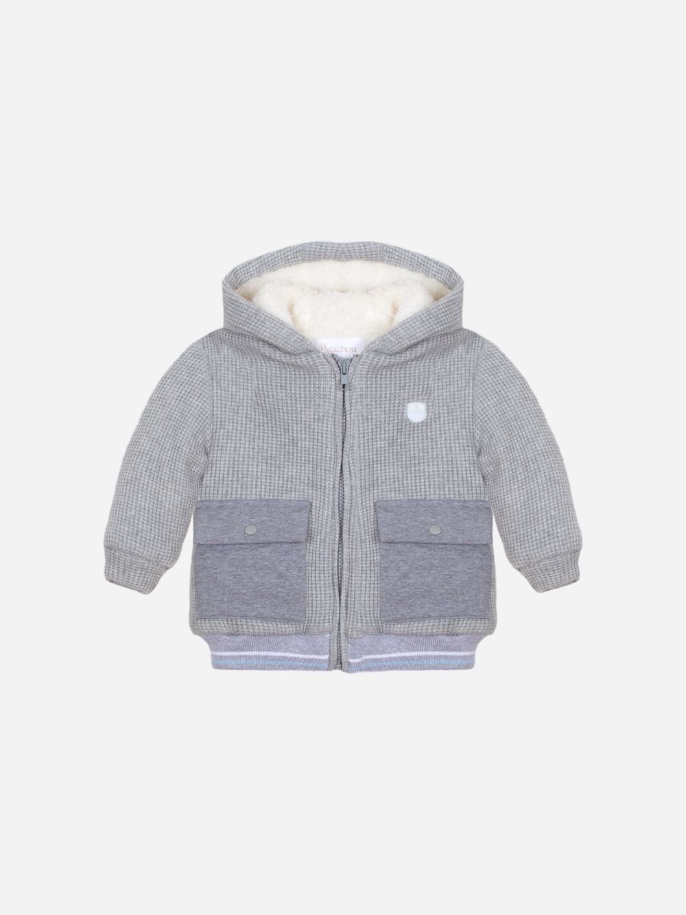 Waffle knit jacket