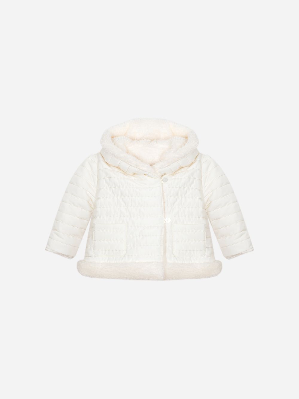 Ecru raincoat with hood