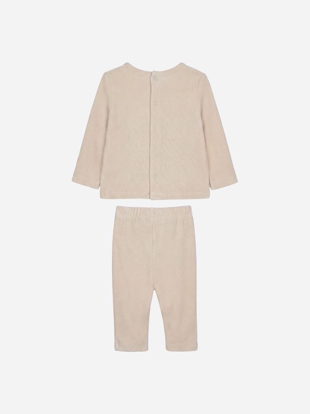 Beige set with embroidered bib