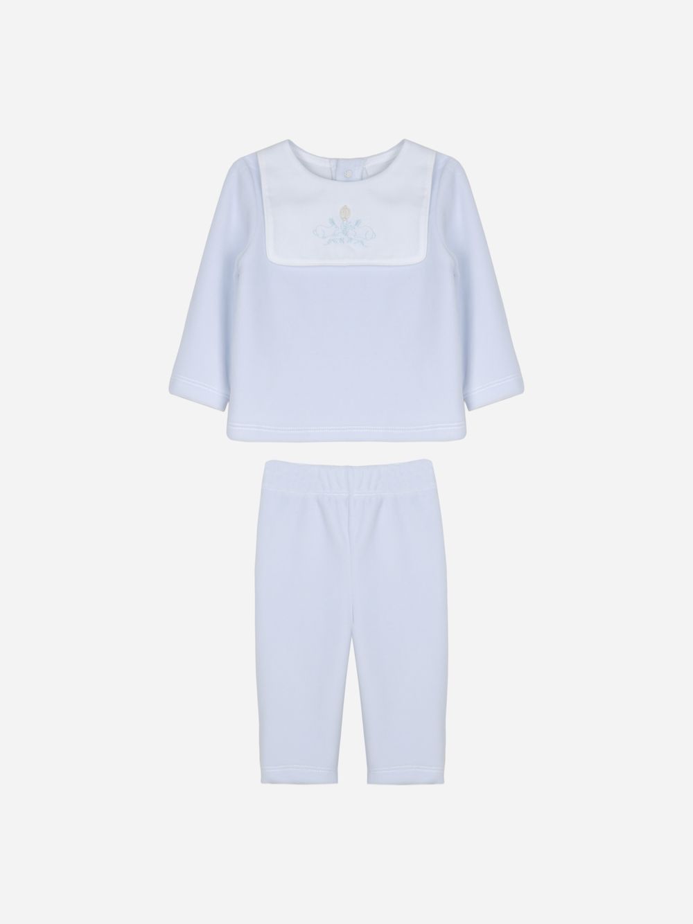 Light Blue set with embroidered bib