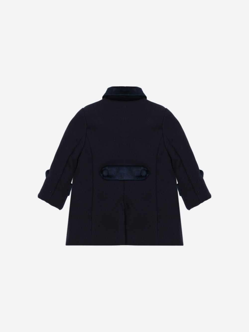 Navy Blue mouflon and velvet coat