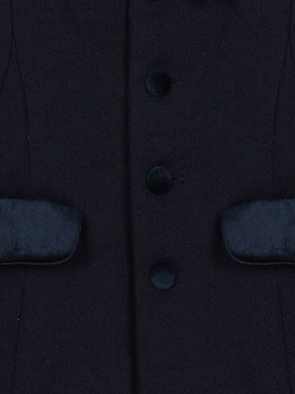 Navy Blue mouflon and velvet coat