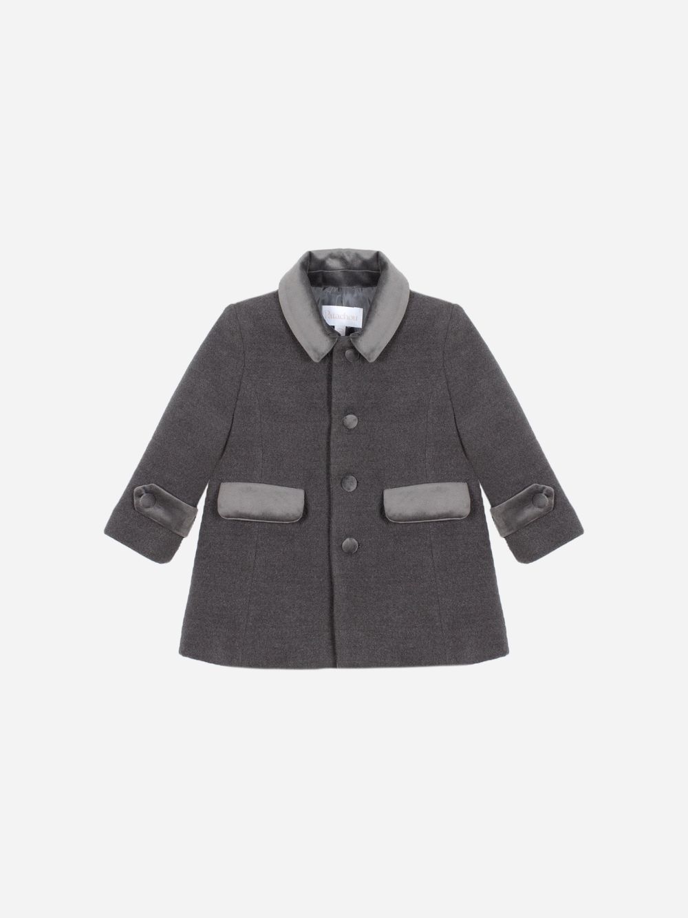 Grey mouflon and velvet coat