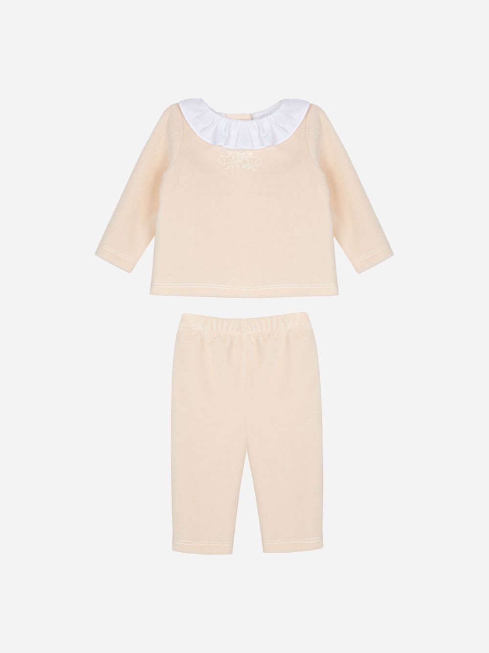 Jersey velour embroidered baby set