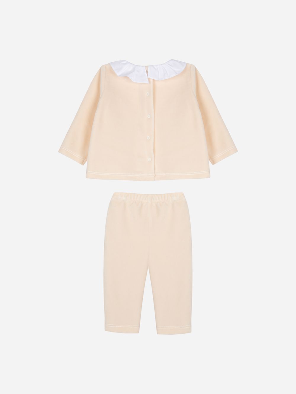 Jersey velour embroidered baby set