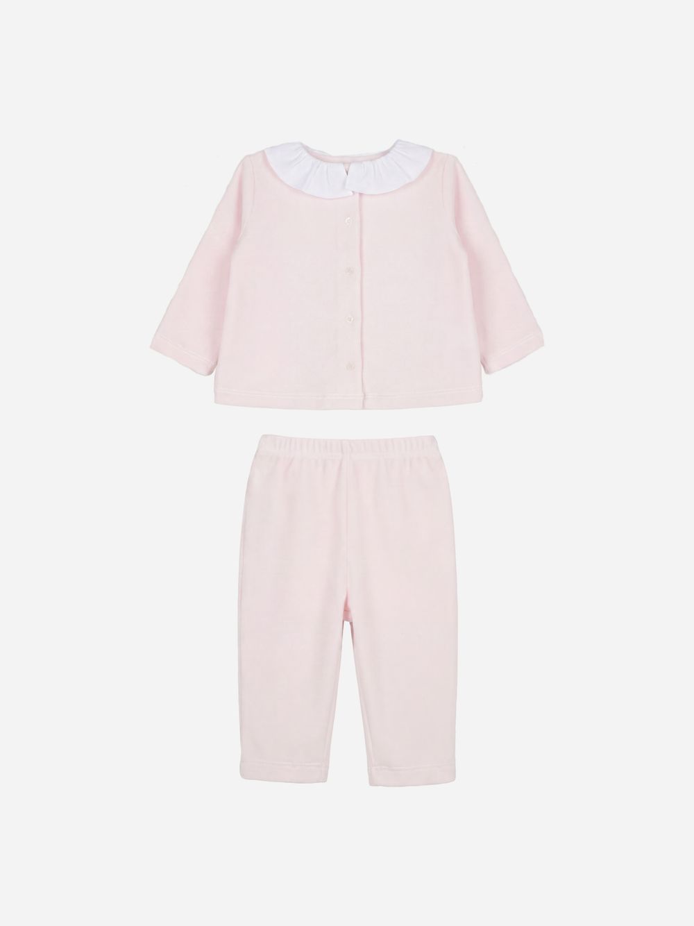 Jersey velour embroidered baby set