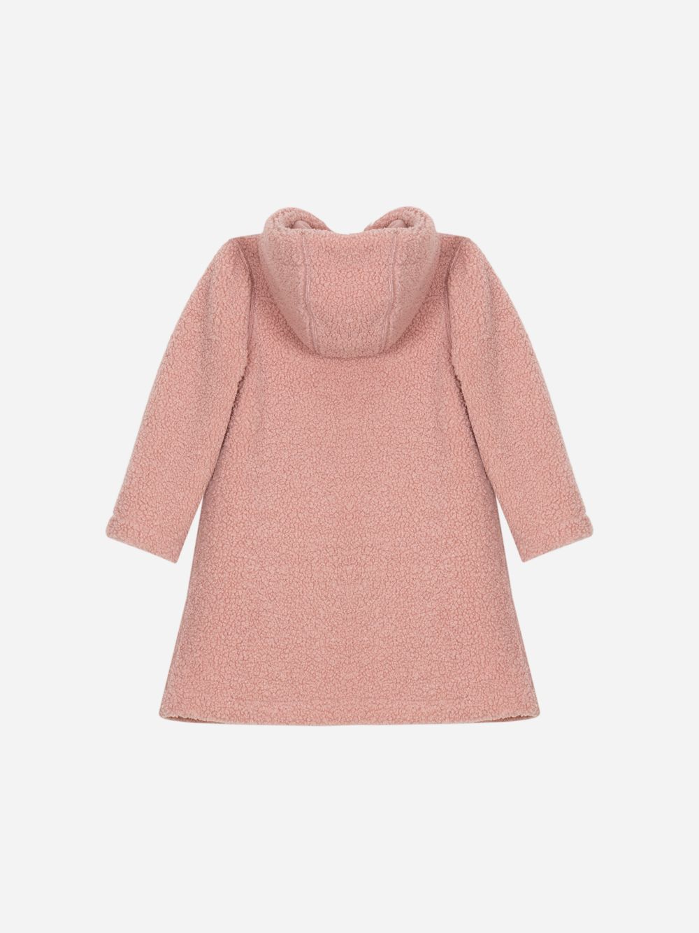 Pale pink bouclé coat