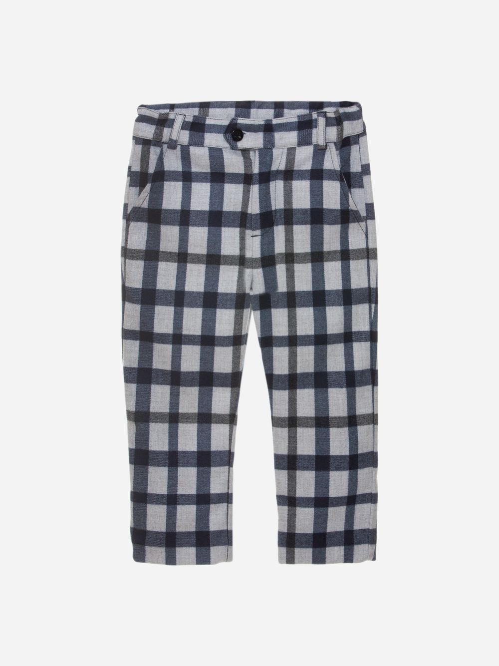Marine and grey check pants