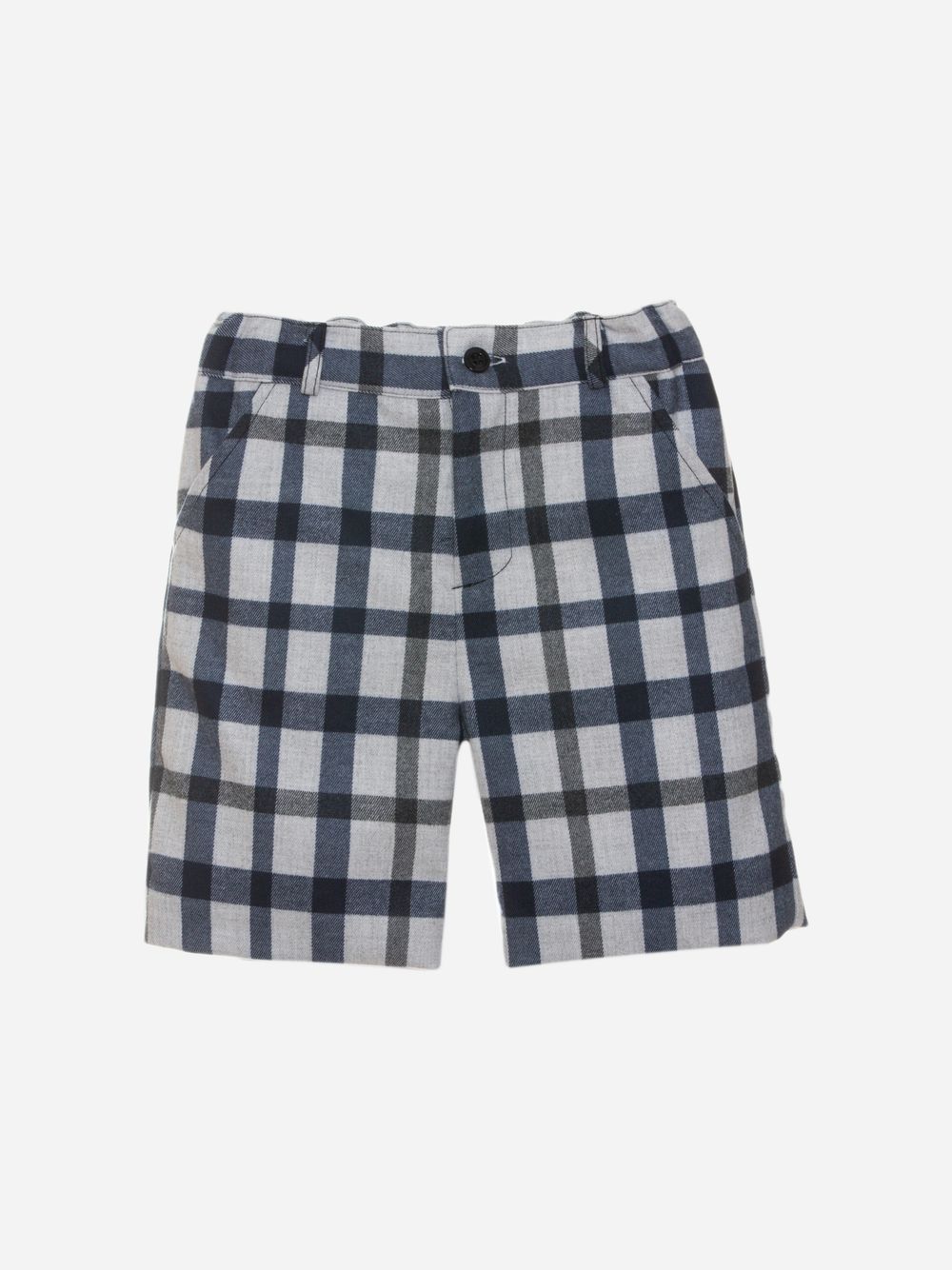 Marine and grey check shorts