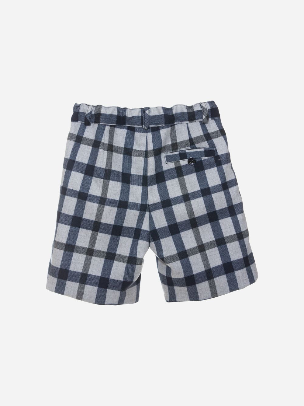 Marine and grey check shorts