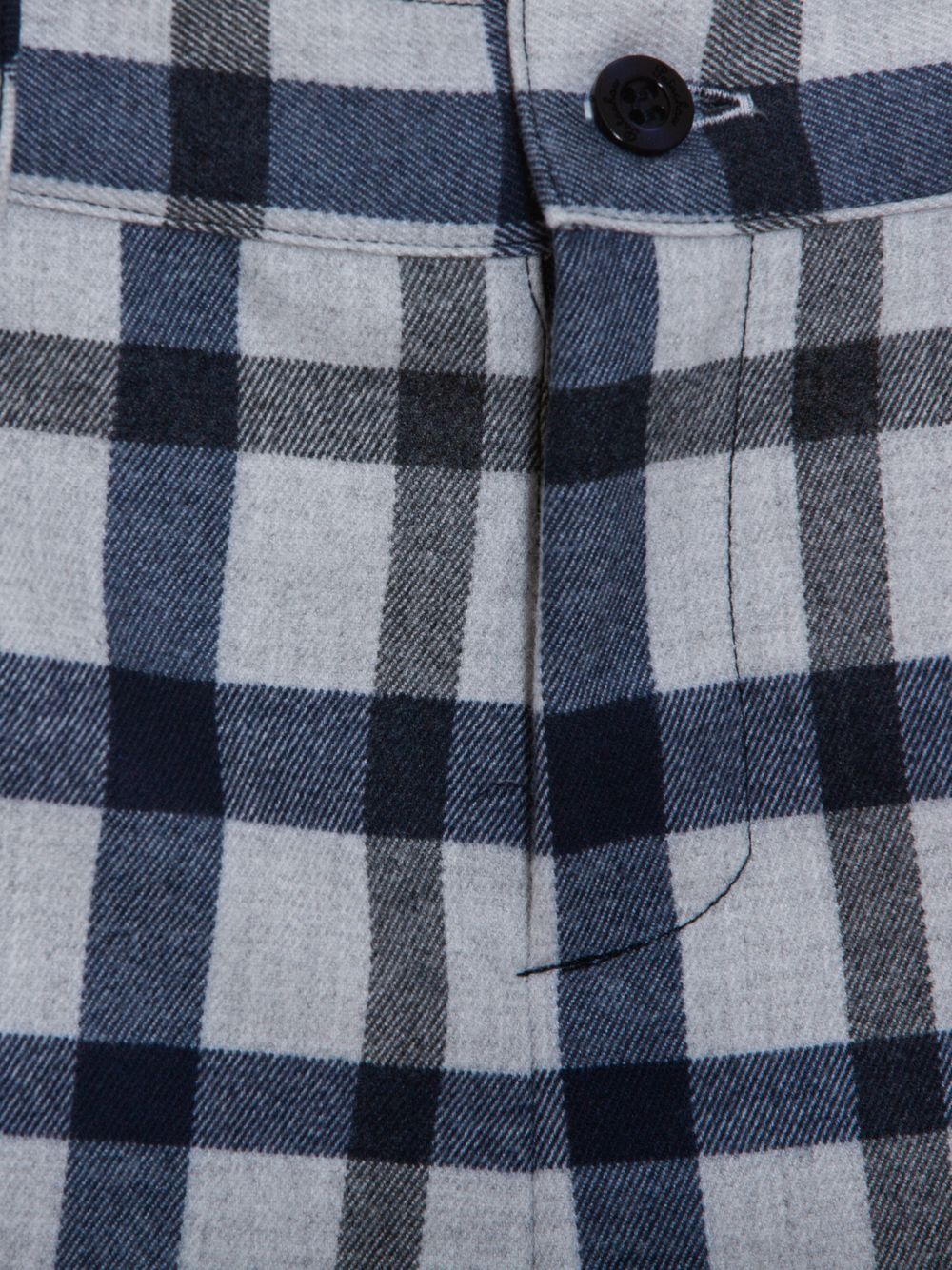 Marine and grey check shorts