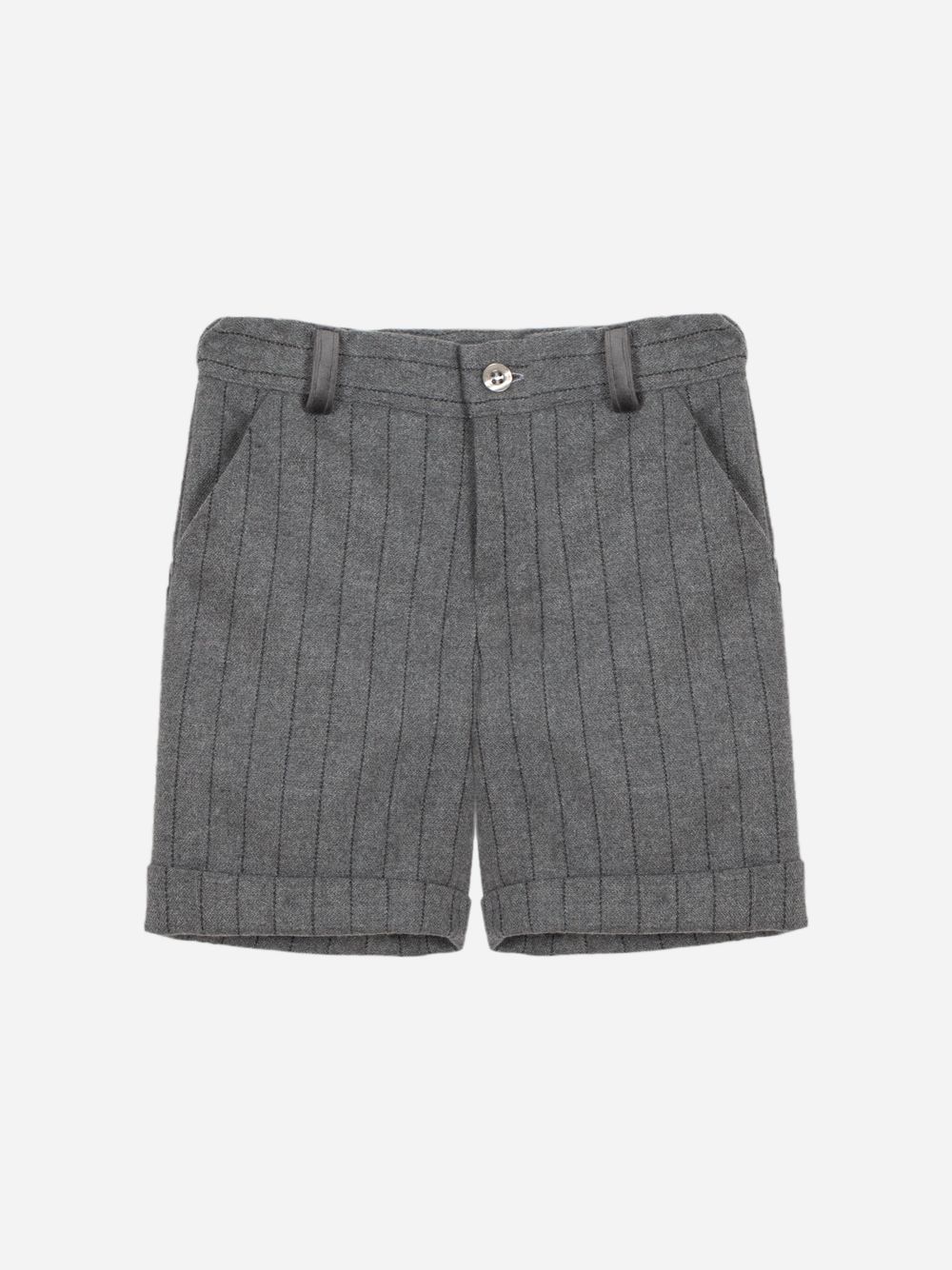 Grey pinstripes shorts