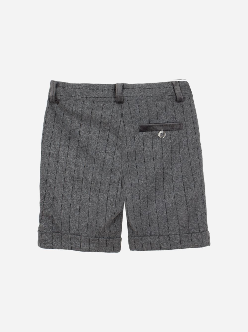 Grey pinstripes shorts