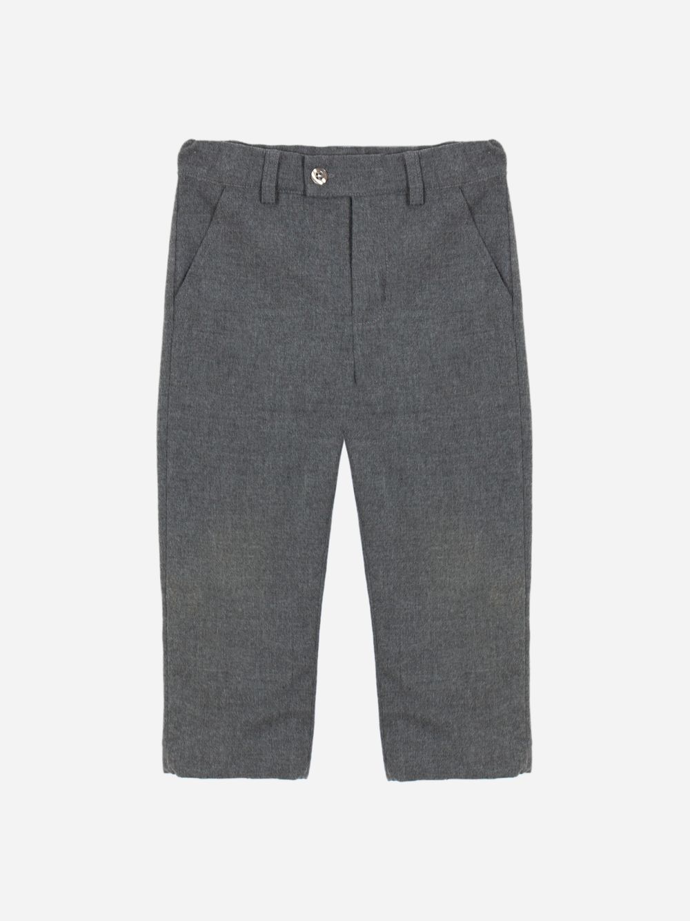 Grey straight leg trousers
