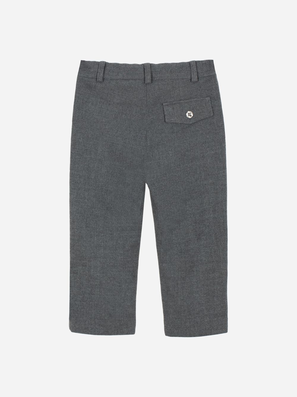 Grey straight leg trousers
