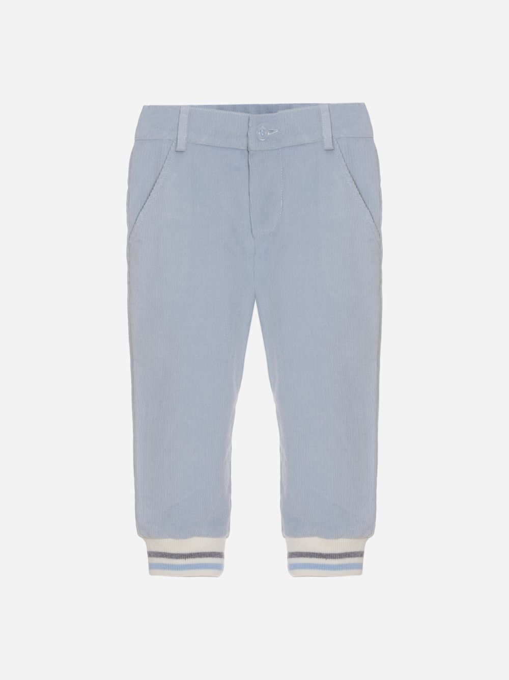 Sporty light blue corduroy pants
