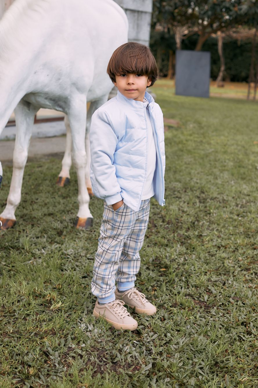 Beige flannel pants