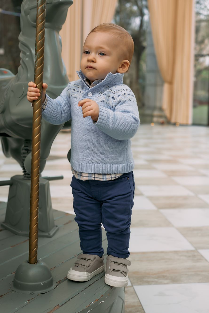Blue twill pants