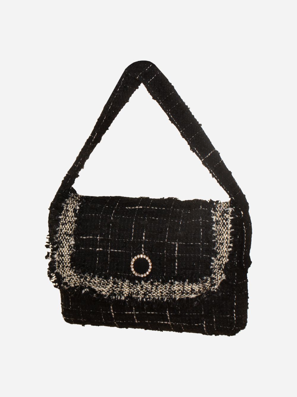 Black tweed bag