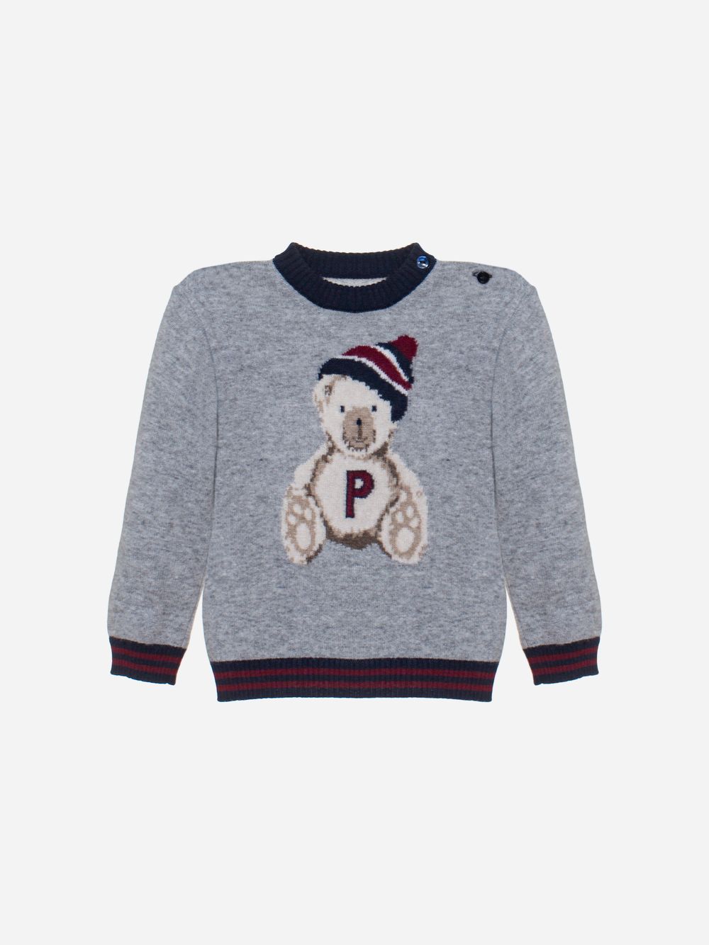 Dark melange grey sweater