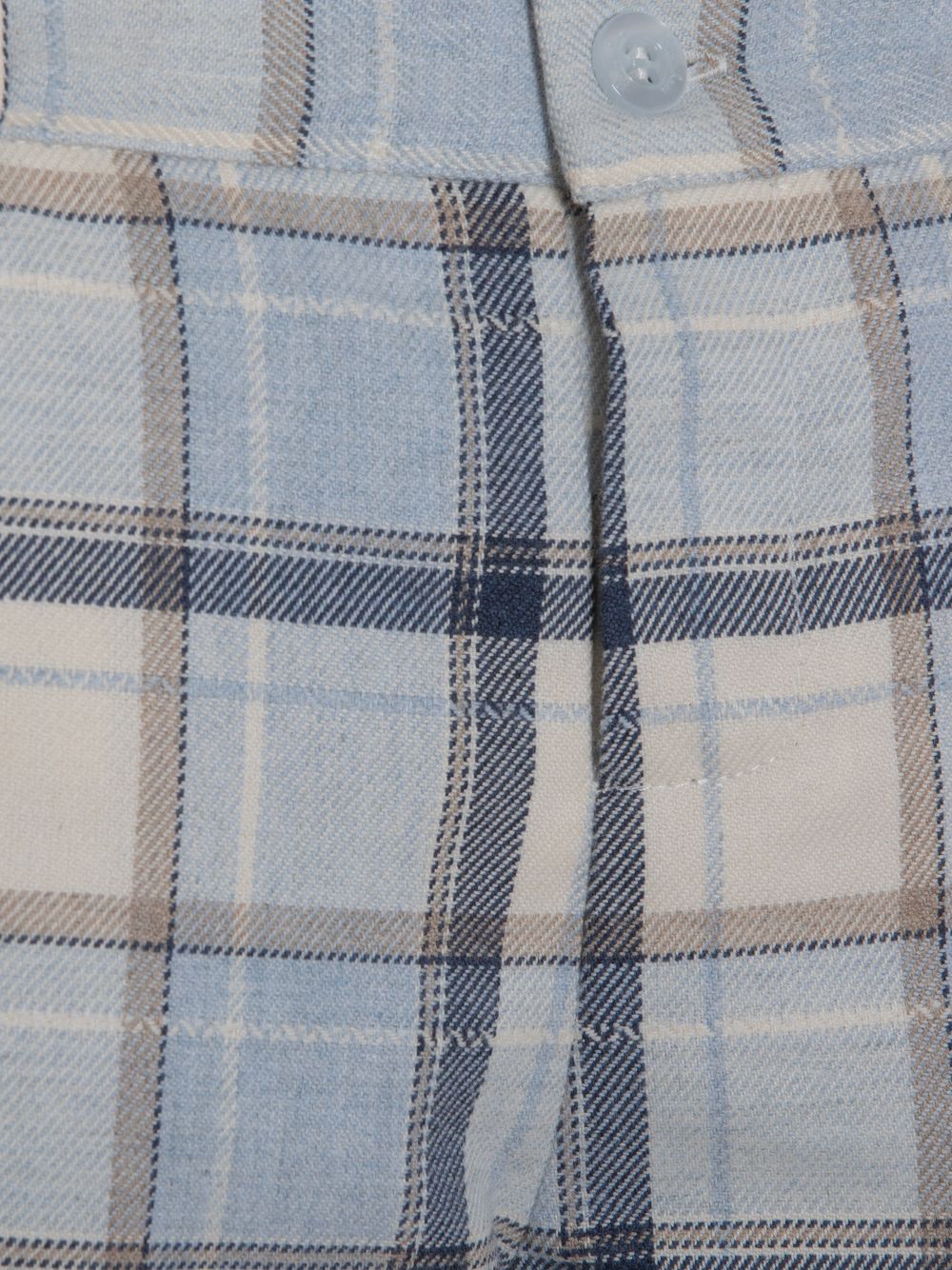 Blue check flannel shorts