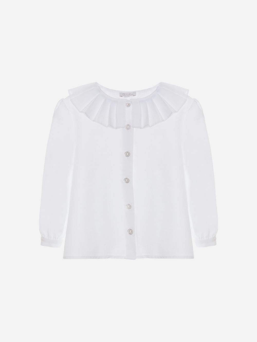 White frill blouse
