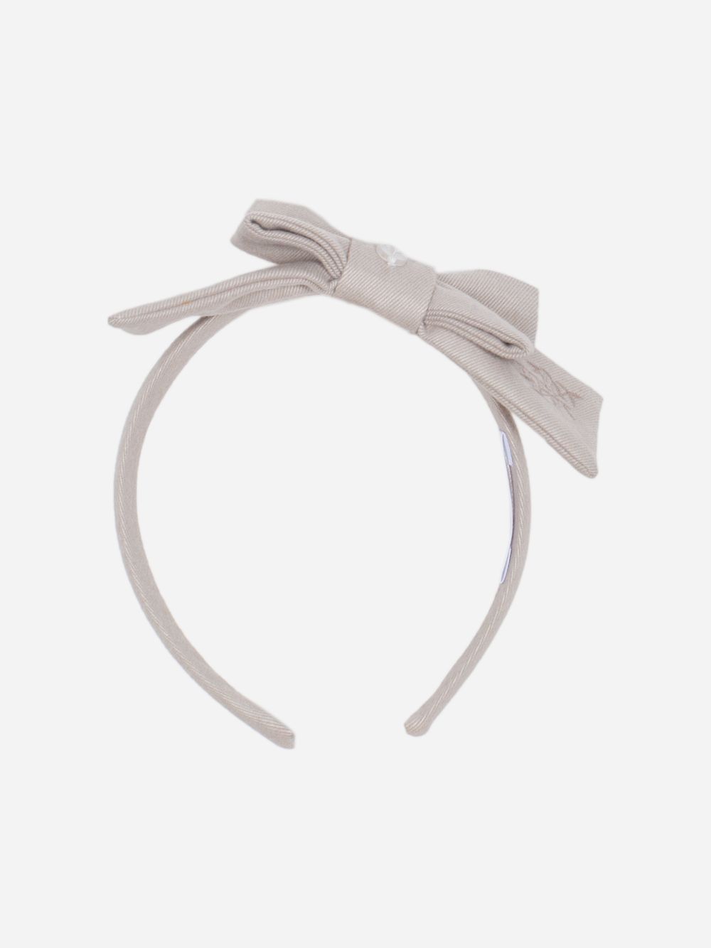 Beige bow headband