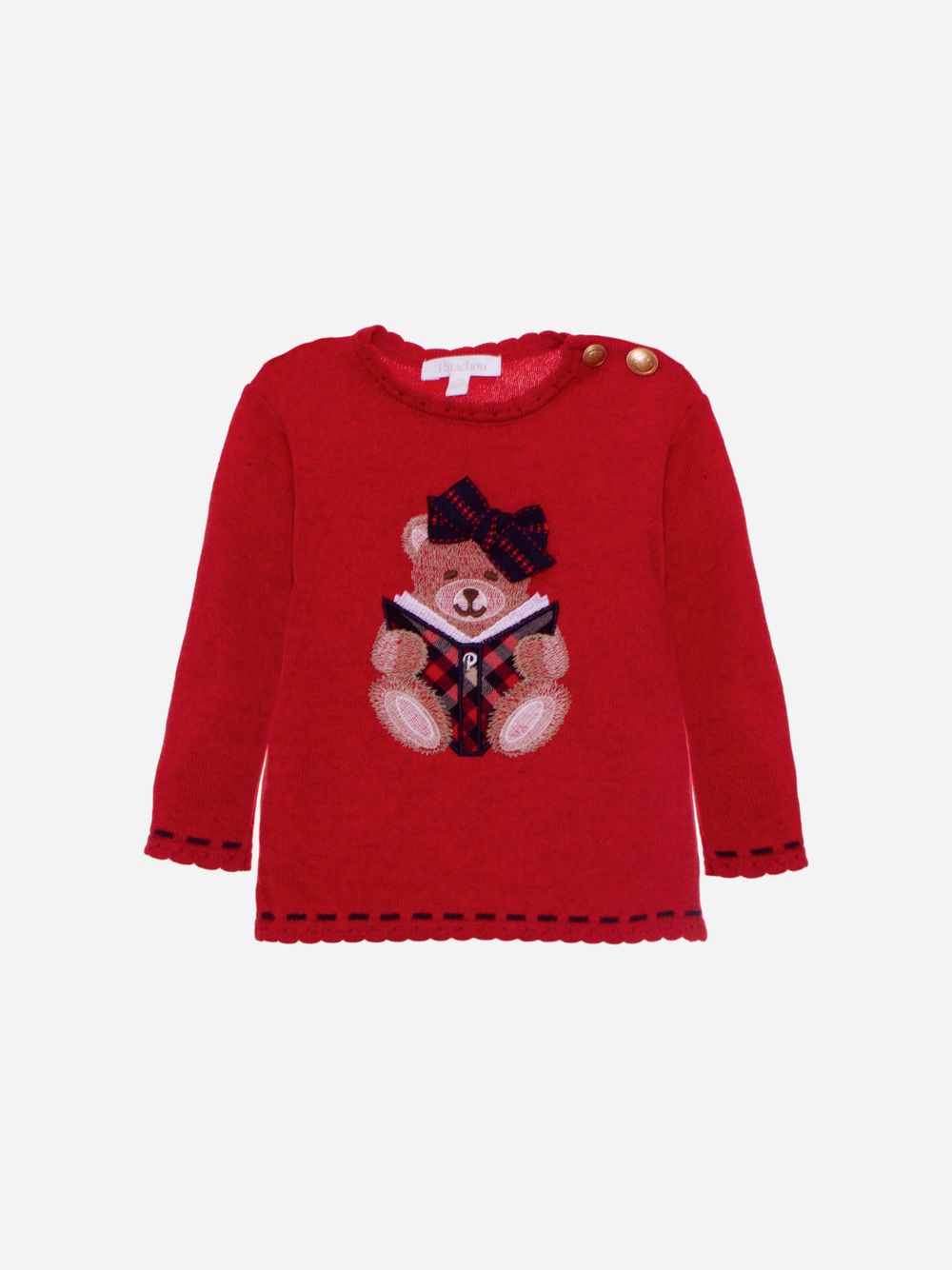Red knit sweater