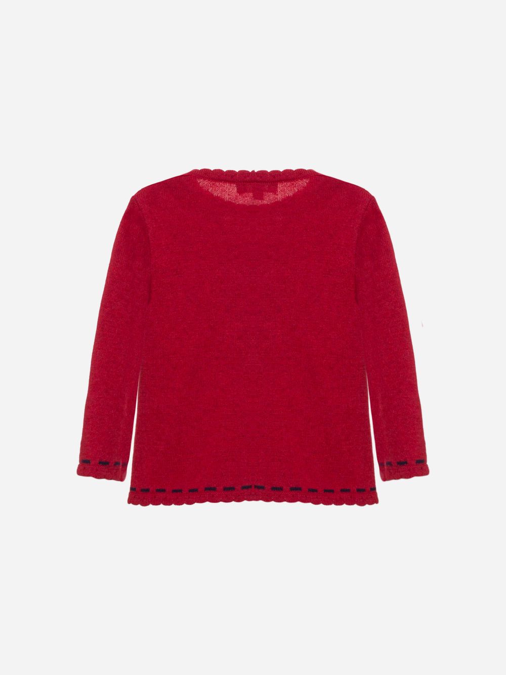 Red knit sweater