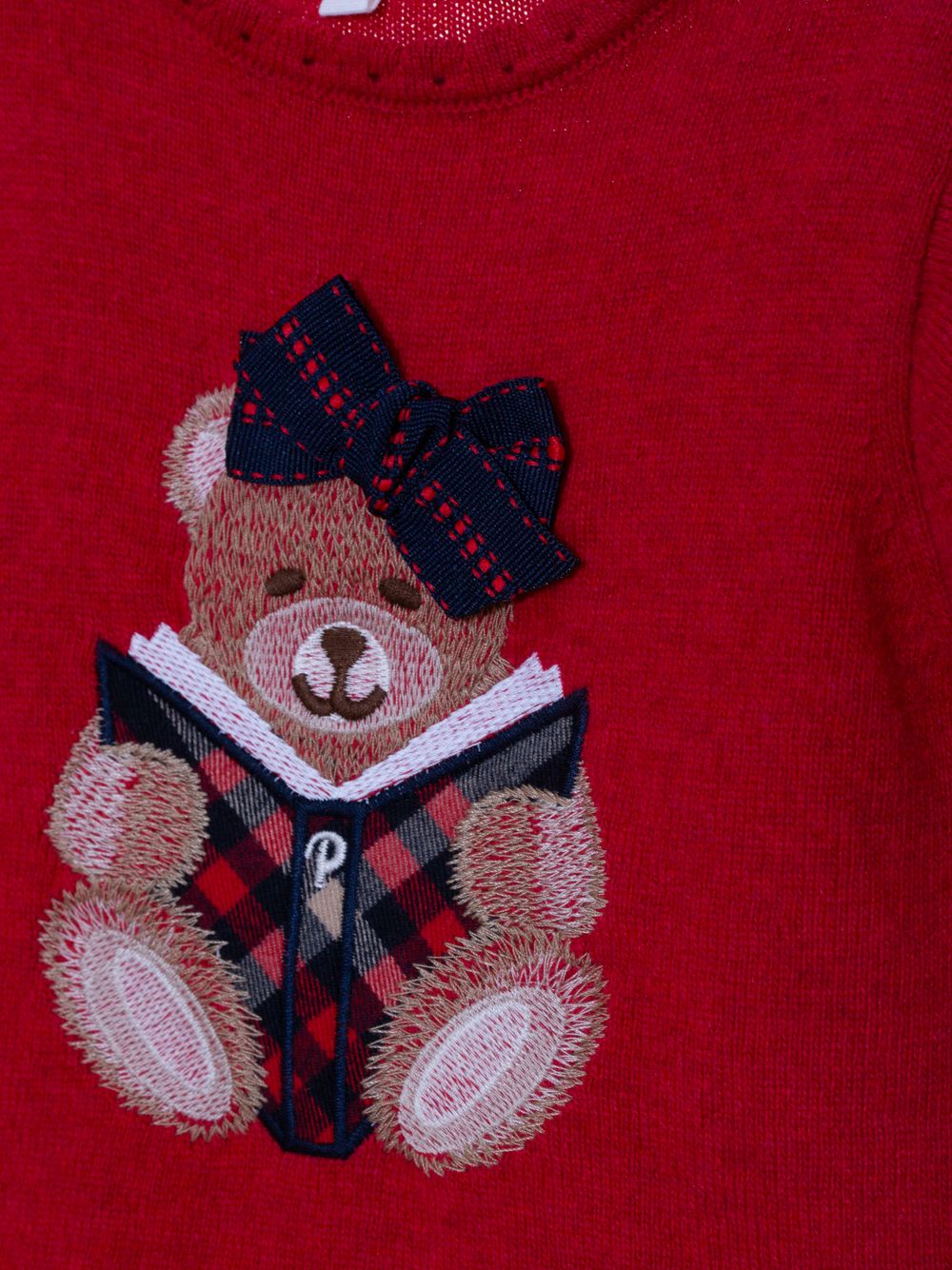 Red knit sweater