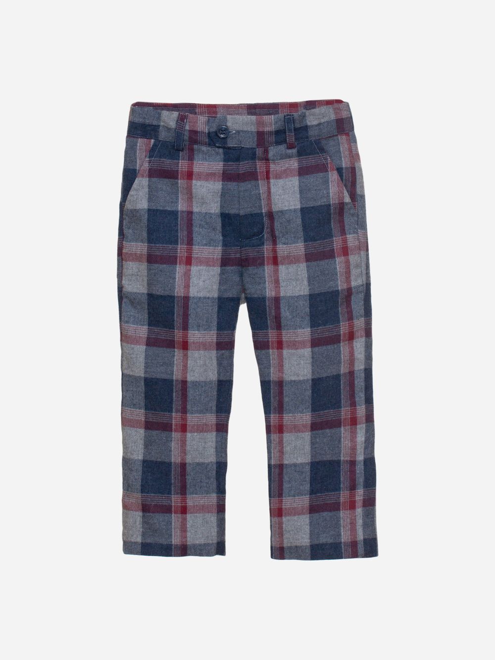 Burgundy check pants