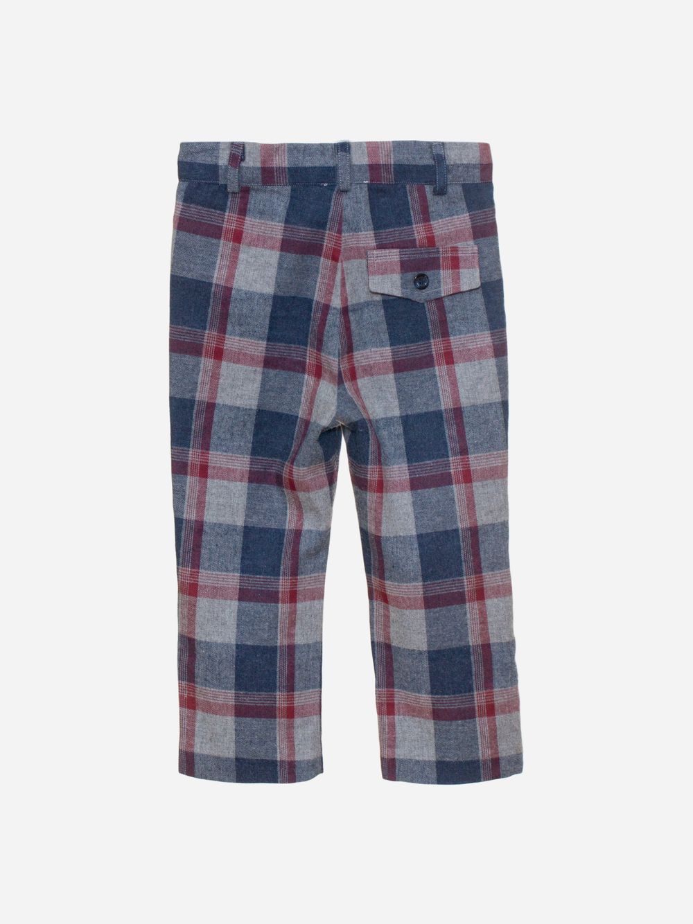 Burgundy check pants