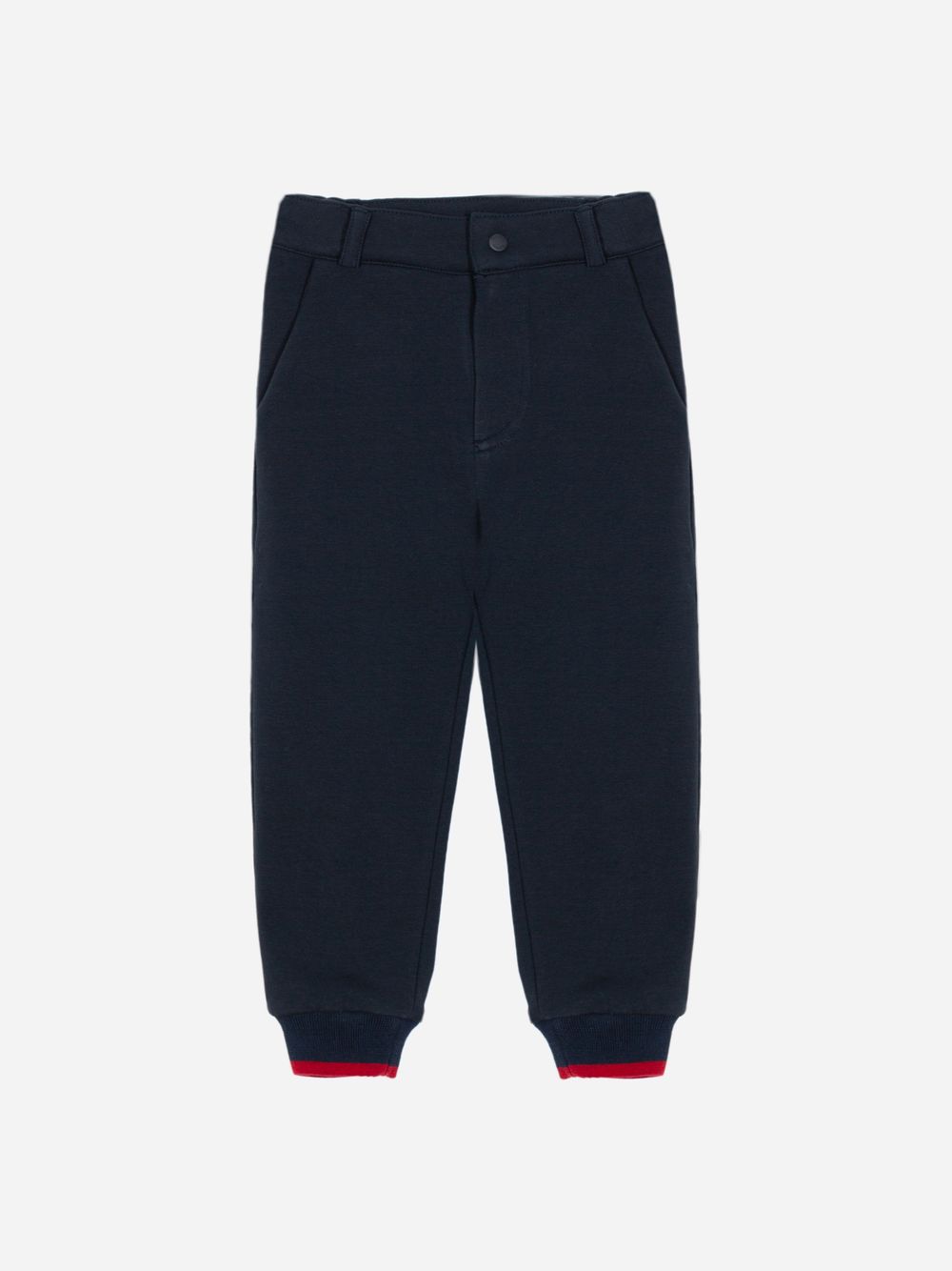 Marine cotton fleece trousers