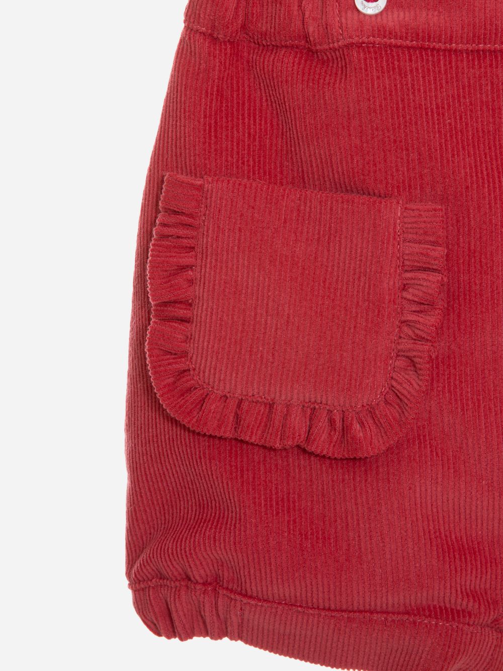 Coral corduroy shorts