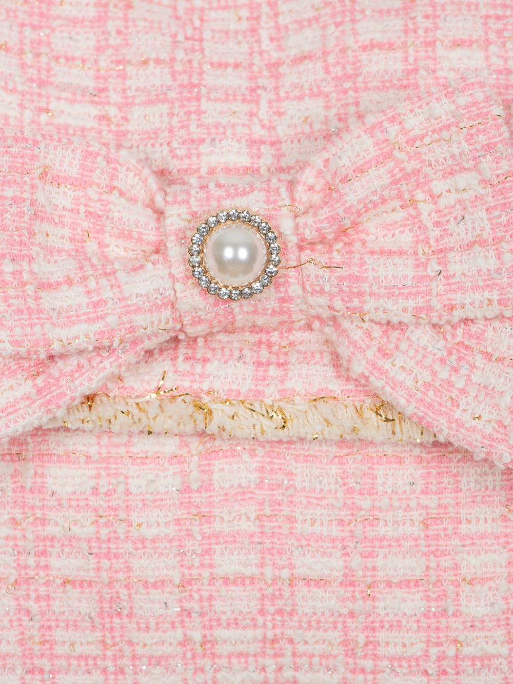 Pink tweed shoulder bag