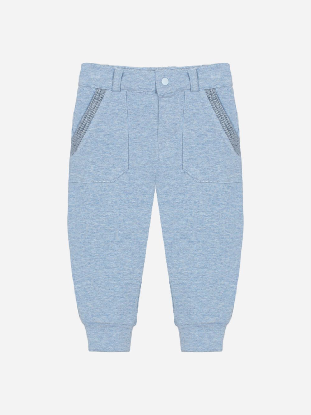 Blue cotton fleece trousers