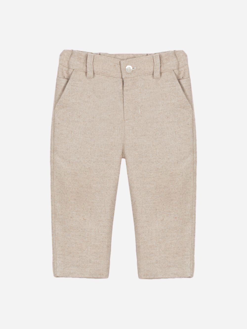 Beige flannel trousers