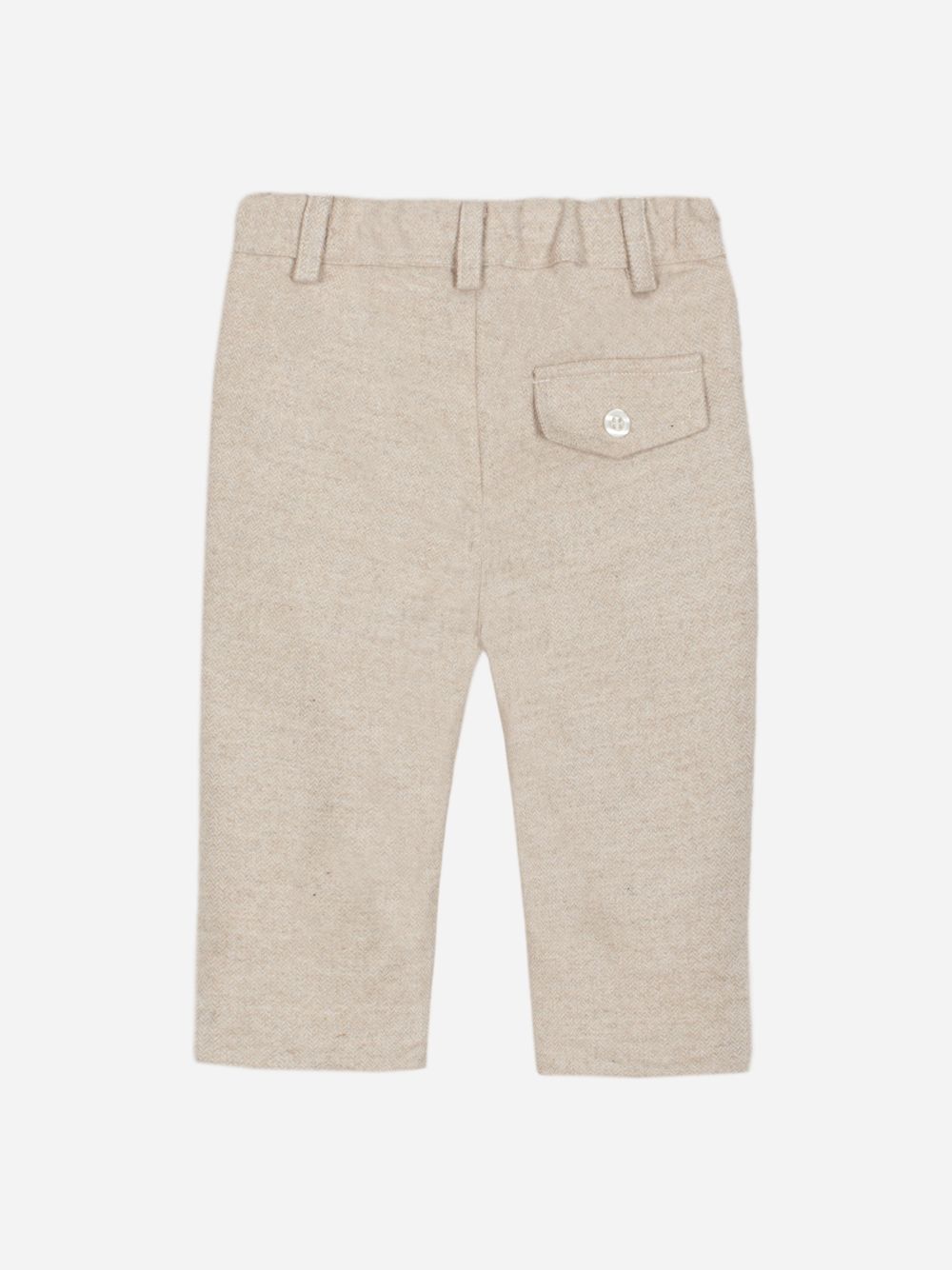 Beige flannel trousers