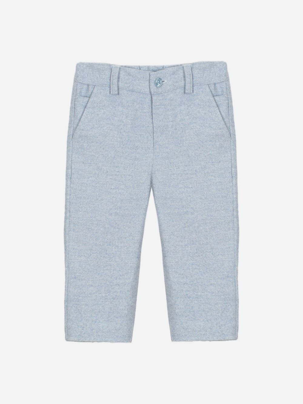 Blue flannel trousers