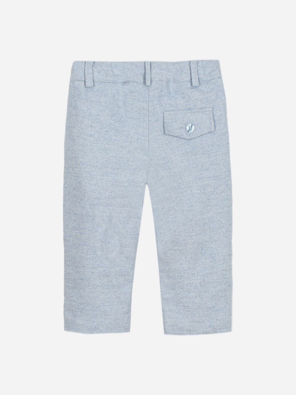 Blue flannel trousers